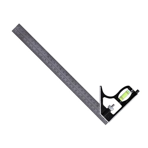 Miniatura 5 de Kit de combinación de reglas, herramienta de medición combinada de corte y perforación Cuerpo de metal para carpintería, carpintería, maquinistas,