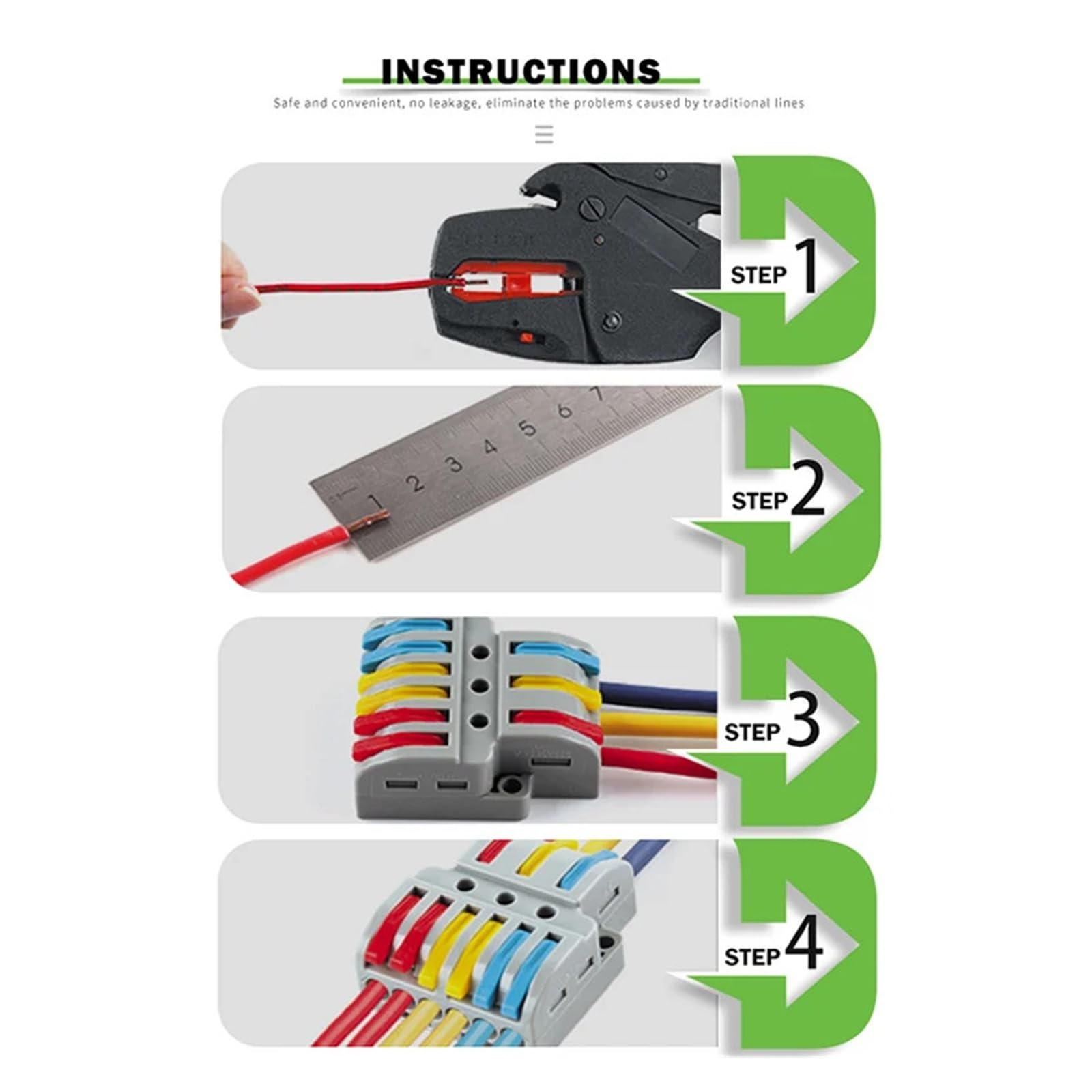 Hebel-Drahtverbinder-Splitter-Push-in-Klemmensatz