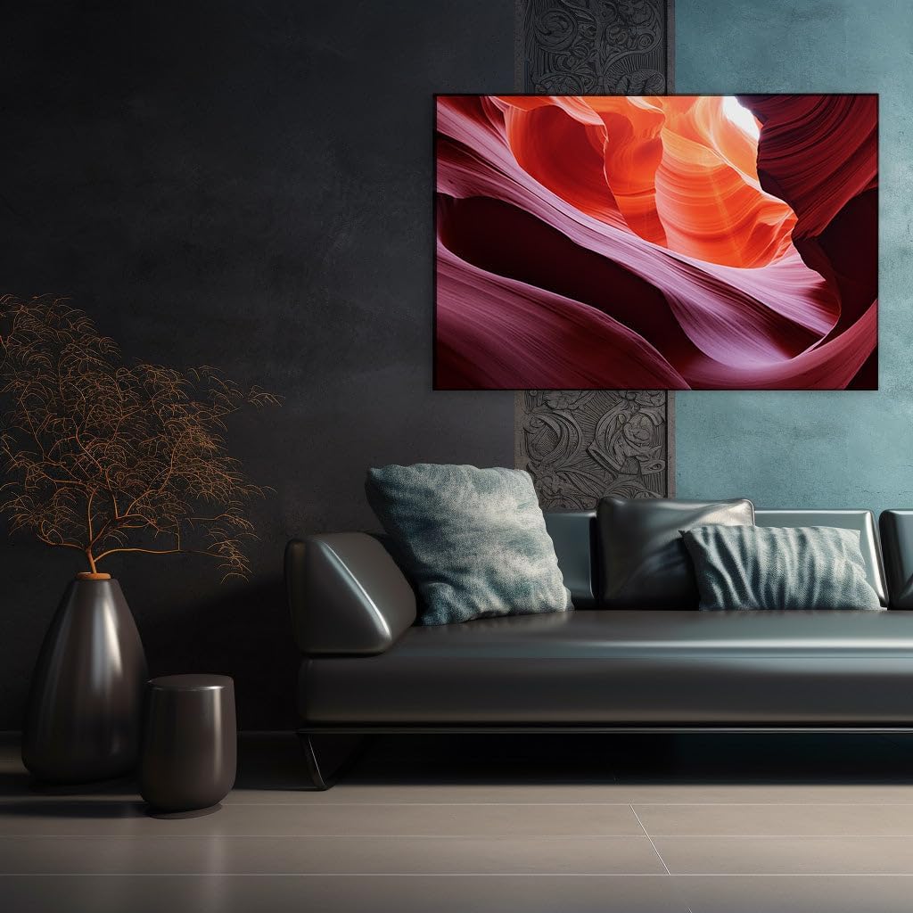 Canvas for Living room. Intricate Beauty of Antelope Canyon An Underground Tapestry of Vivid Hues and Winding Sandstone, 27 x 18 inch Canvas Wall Art - Contemporary Masterpieces - Nature Home Decor