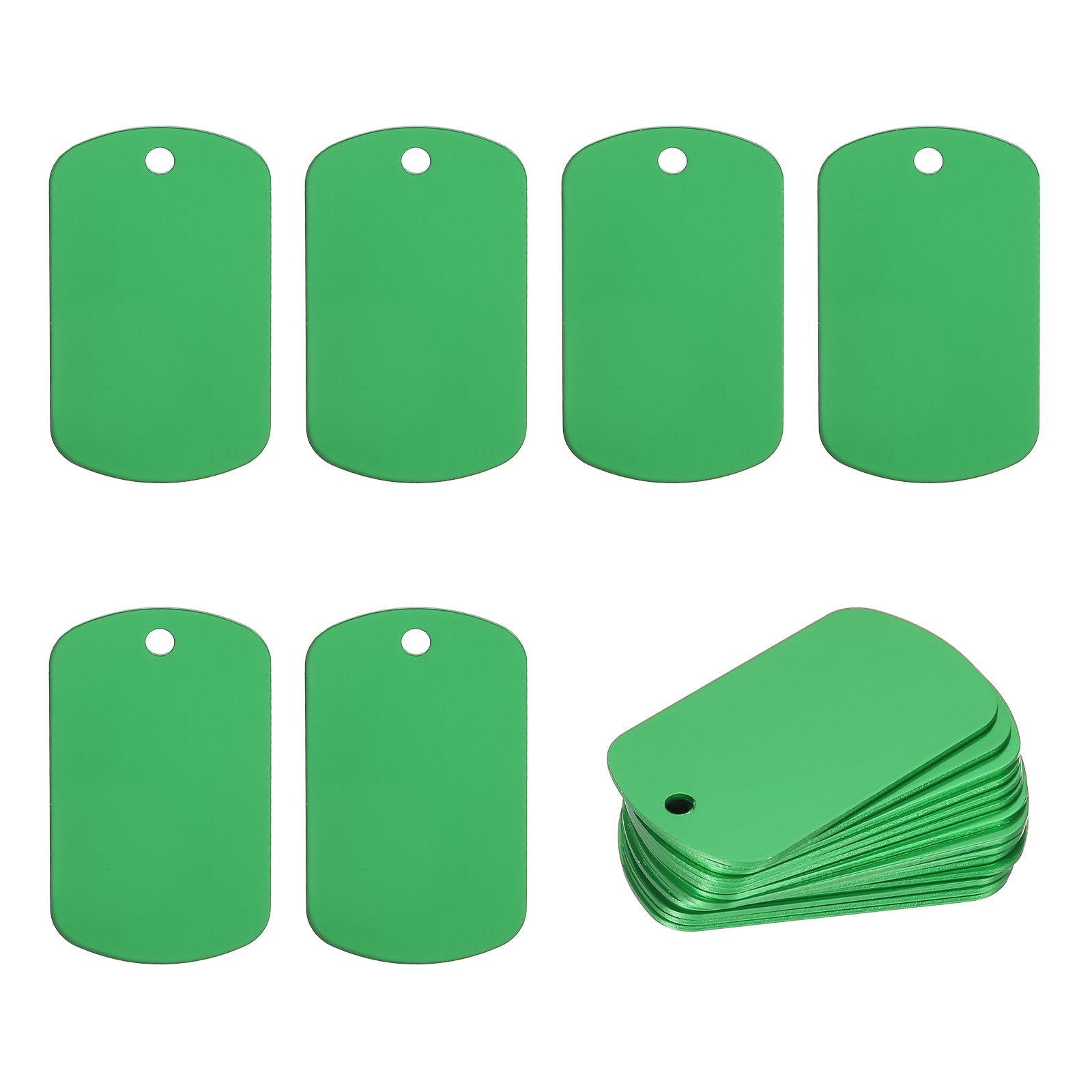 Metalen badges en plaatjes van groen staal * Image Label Styling