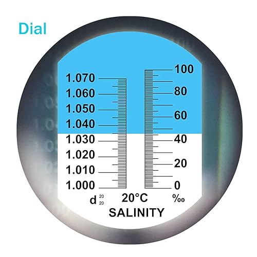 Miniatura 3 de Refractómetro de salinidad con función ATC, kit de prueba de agua salada para agua de mar, piscina, acuario, tanque de peces... Escala doble