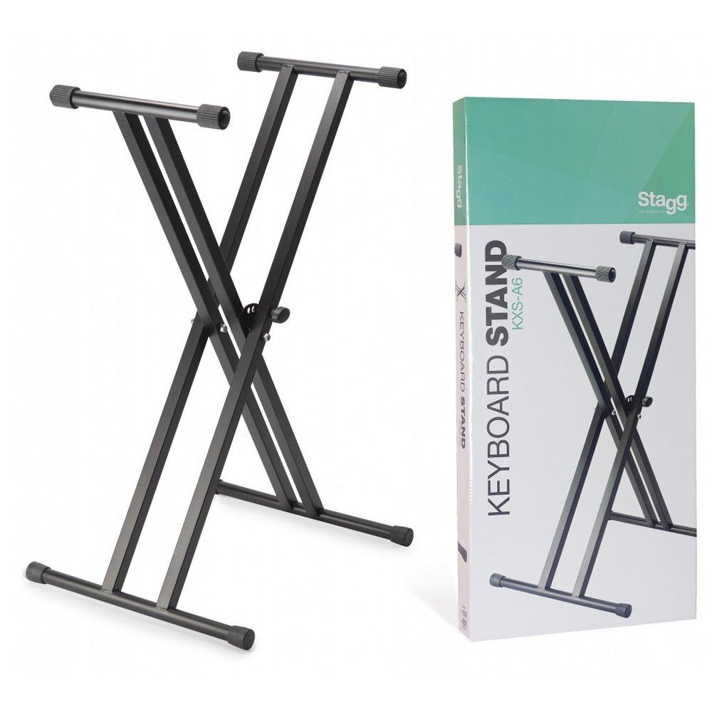 Stagg KXS-A6 Supporto a X per Tastiera con Doppio Rinforzo