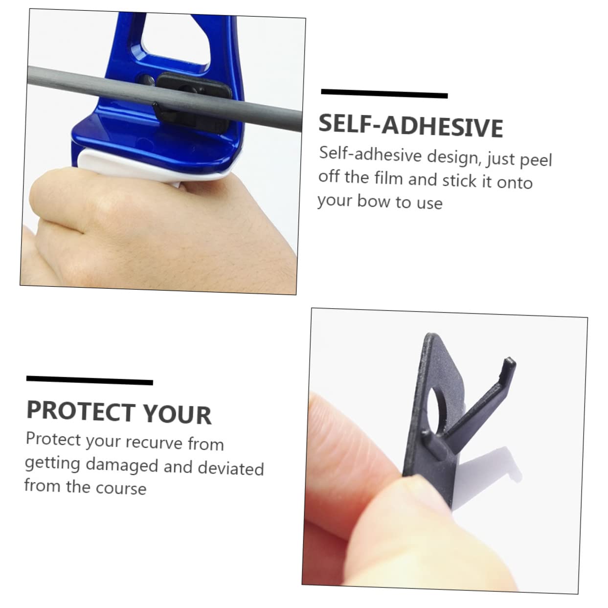 GOOHOCHY 8pcs Plastic Arrow Rest Stickers for Arrow Inserts Self-Adhesive Holder Accessories