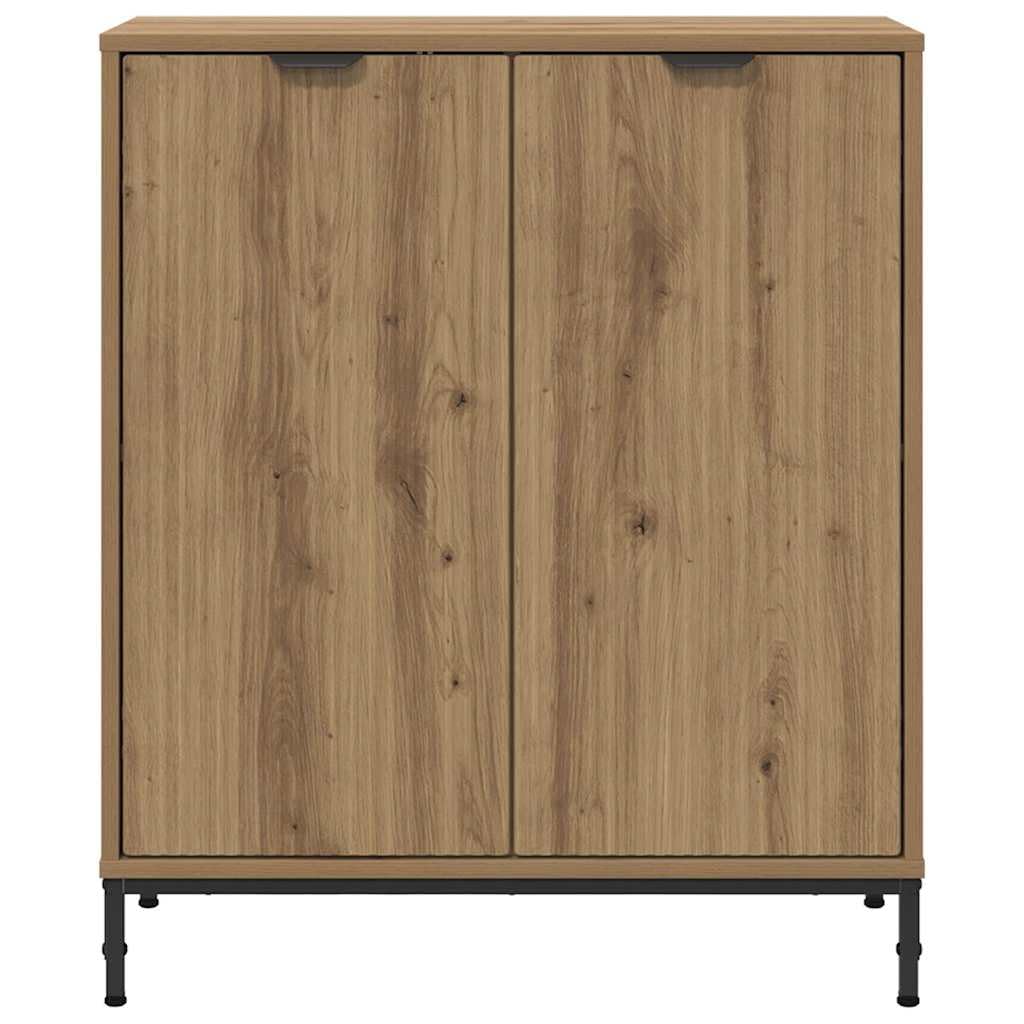 Buffet Commode Armoire à tiroirs Armoire d'appoint Armoire de rangement Multifonction Armoire sur pied Chêne Artisan 69,5 x 33 x 82 cm