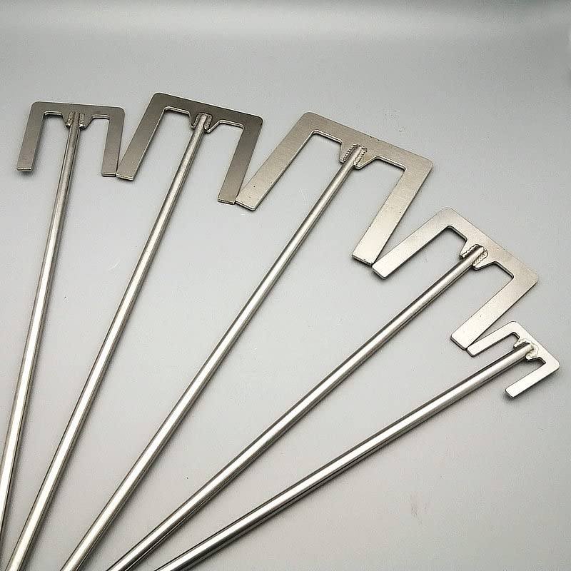 1 pz. Paletta con lama di tipo E in acciaio inossidabile con larghezza foglia 40 mm o 120 mm, paletta con asta, utilizzata negli strumenti di miscelazione da laboratorio(40x8x300mm)