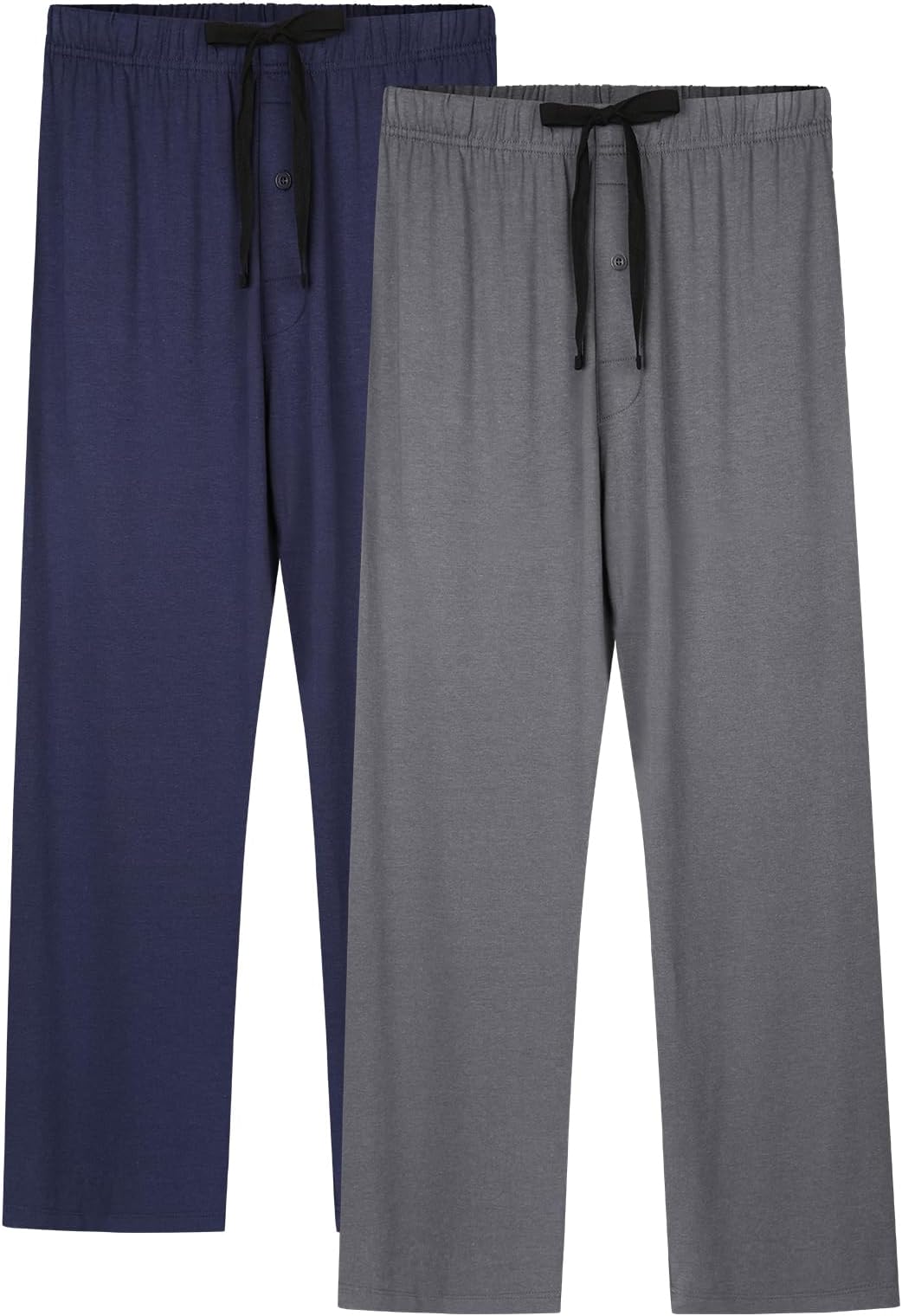 BAMBOO COOL Mens Pajama Pants Sleep Lounge Bottoms Soft Comfy Pj Pant Sleepwear with Pockets 2 Pack