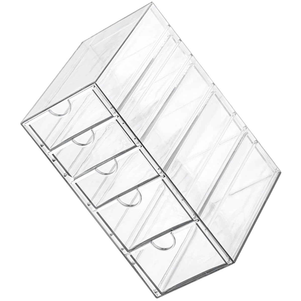 Organisateur de tiroirs en PET transparent empilable pour cosmétiques
