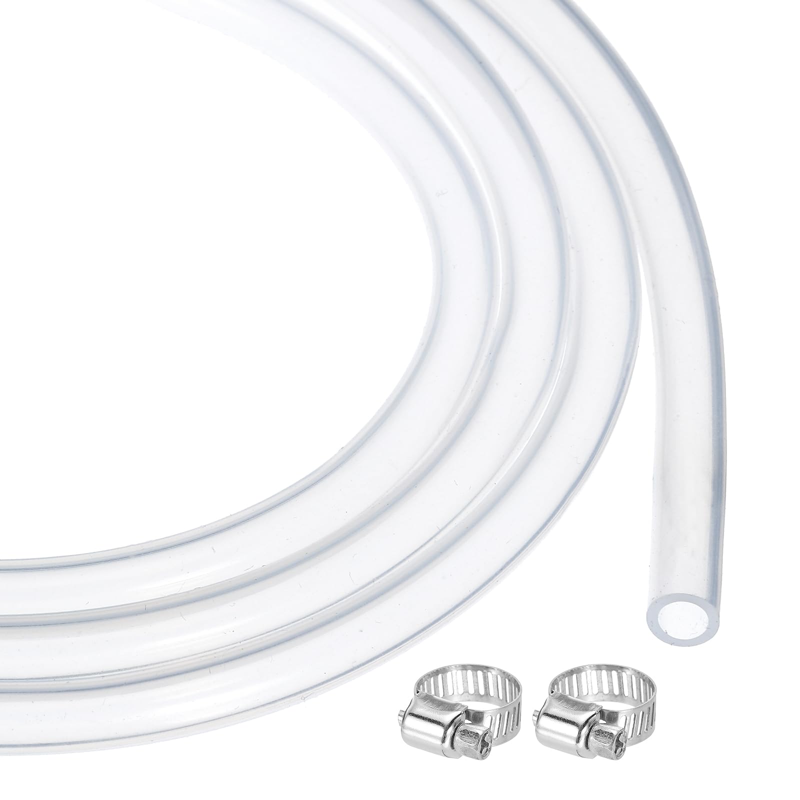 Tubo de goma de silicona transparente de alta flexibilidad y 1/4 pulgadas de diámetro
