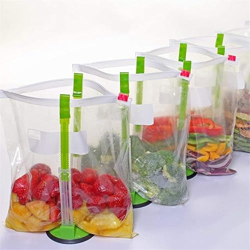 Miniatura 2 de InfantLY Bright Soporte de estante holgado para bolsa de preparación de alimentos, bolsa de plástico para congelador, soporte para bolsa de
