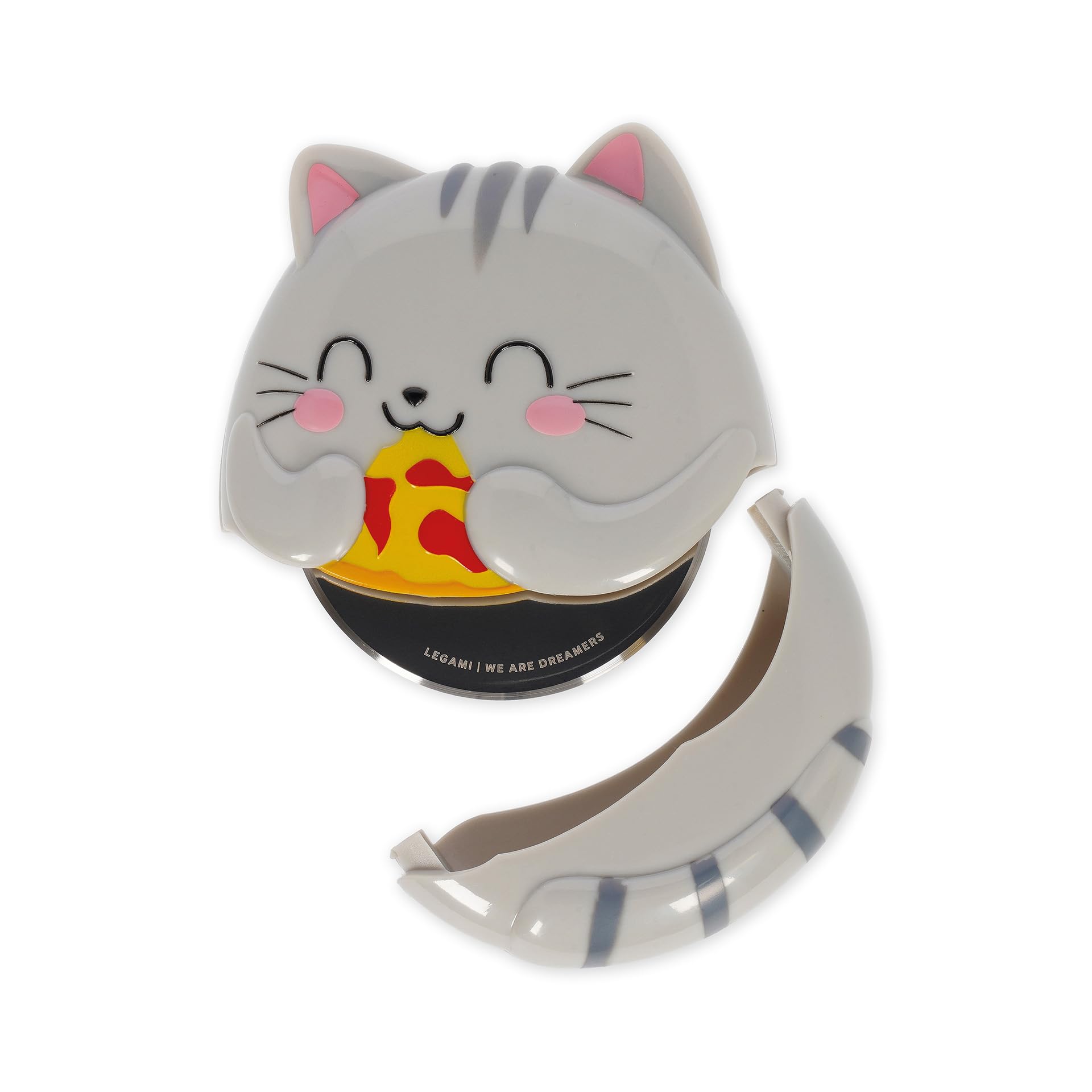 Legami Pizza cutter wheel, Pizza at First Slice, Kitty, Blade diameter: Ø 75 mm, Stainless steel blade