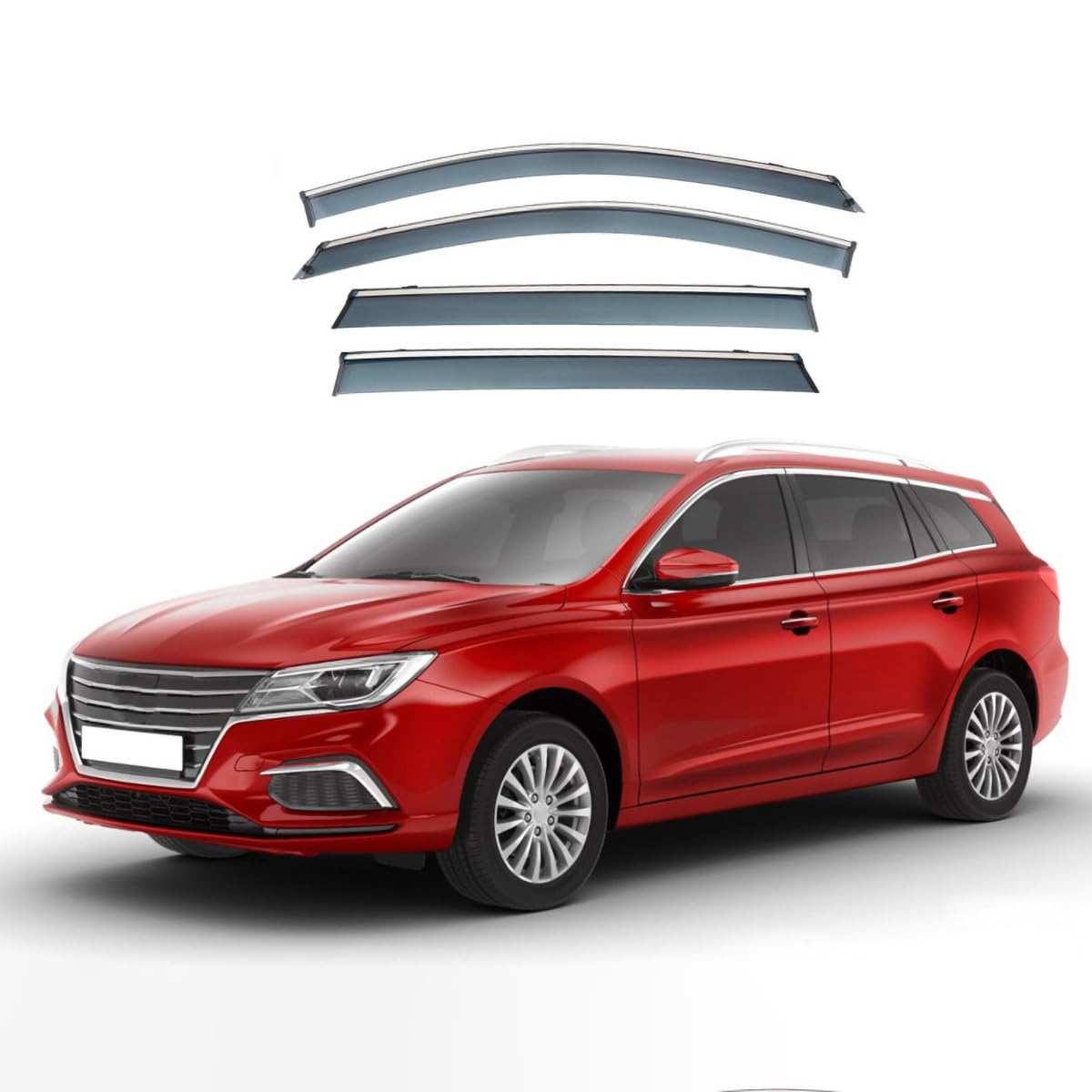 PREZ Wind Deflectors for MG5 SW EV EP22 2020-2024, Keep Your Car Ventilated in Rain, Rain Smoke Guard Wind Deflector Car Window Stick-On Fitmen
