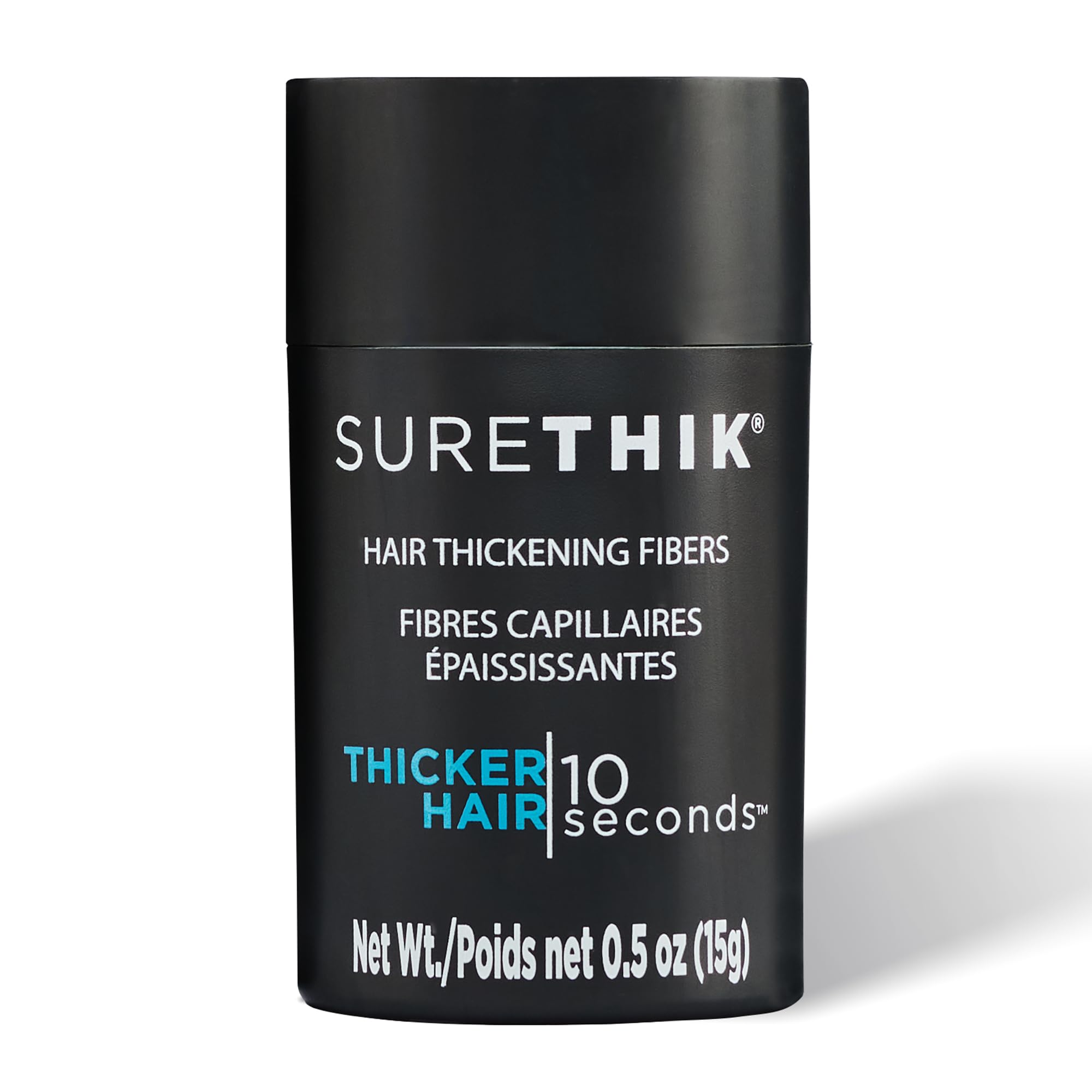 SURETHIK Hair Fibers, 15g (Light Brown), Fills Thinning Hair for Visibly Fuller Look, Conceals Bald Spots, Natural Look, For Men & Women