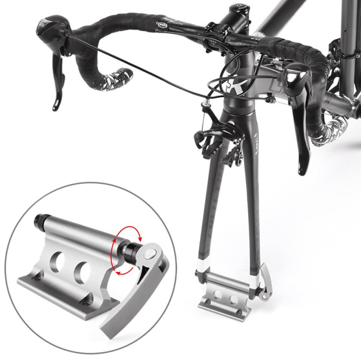 Support de Fourche de Roue Frontale pour Vélo en Alliage D'aluminium Levier de Libération Rapide, Lot de 2 Pièces pour Transport et Affichage Intérieur