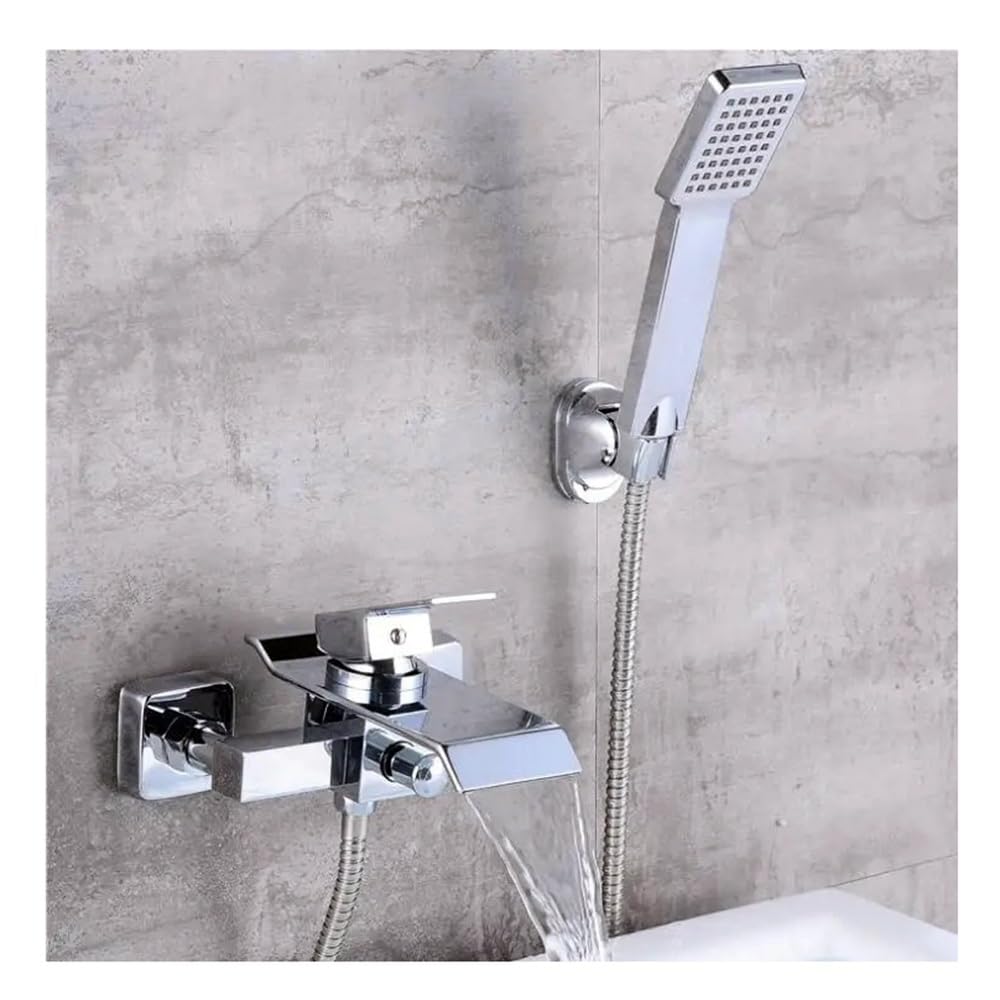 Bathtub Faucets Chrome Brass Shower Set Wall Mounted for Bathroom XT356(C)