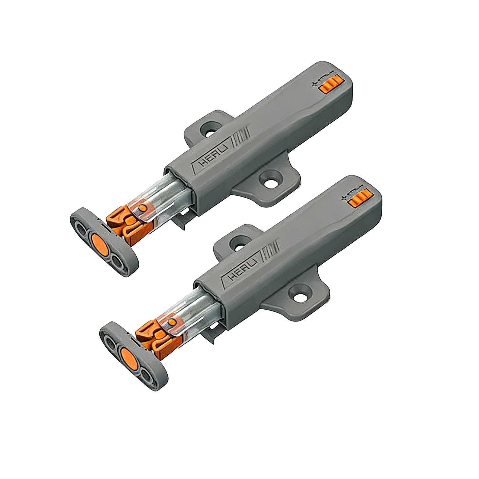 Push to Open Heavy Duty, 2 Pack Opener Door Catch for Cupboard Grey Spring Release Touch Latch Drawer Door for Closet Closing Closure Spring Push Latch Roller Catch