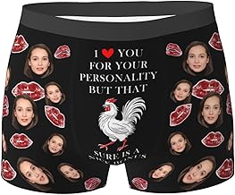Custom Novelty Boxer Shorts for Men with Custom Underwear Funny Face Photo Gift Custom Boxer Shorts S-XXL