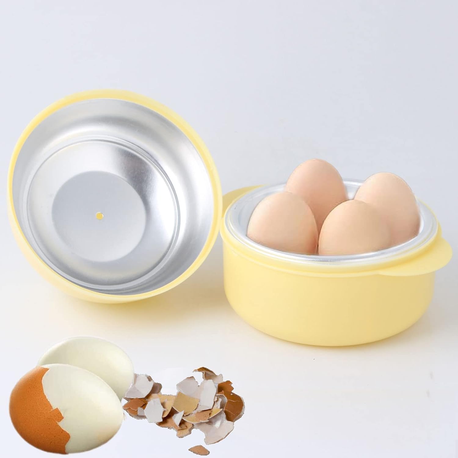 Microwave Egg Boiler,Portable Egg Cooker for Microwave,Cute Compact