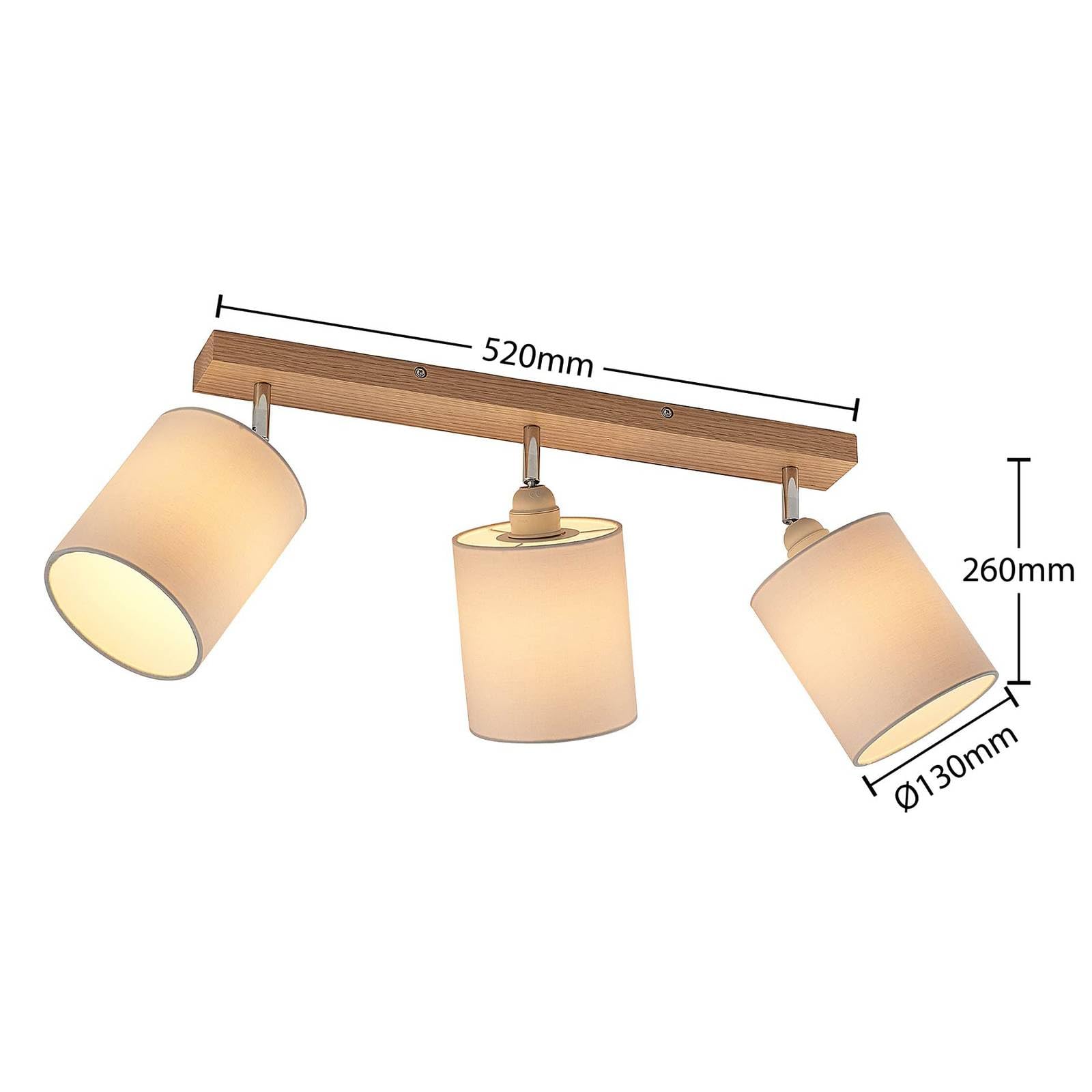 Plafoniera Scandinava 'Thorin' Dimmerabile In Legno Ocra - 2 Luci E14, Per Soggiorno O Sala Da Pranzo - Foto 7