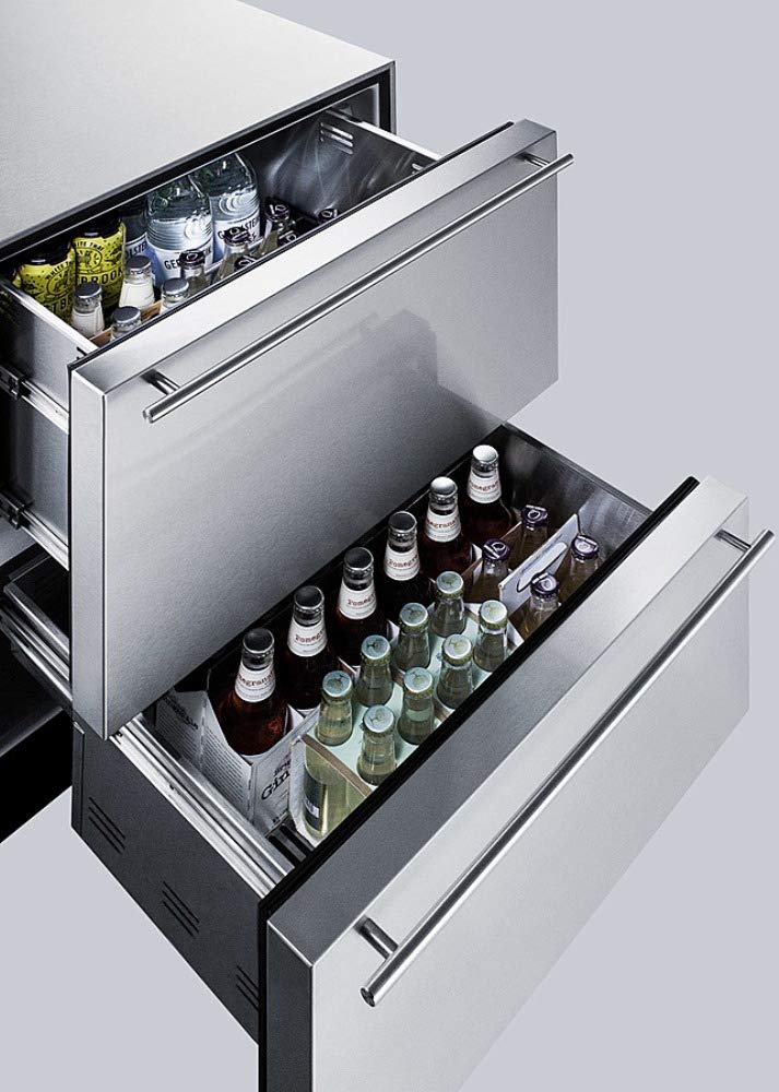 Summit 24 Inch 24" Refrigerator Drawers SP6DBS2D7ADA - View 3 | Fridge.com