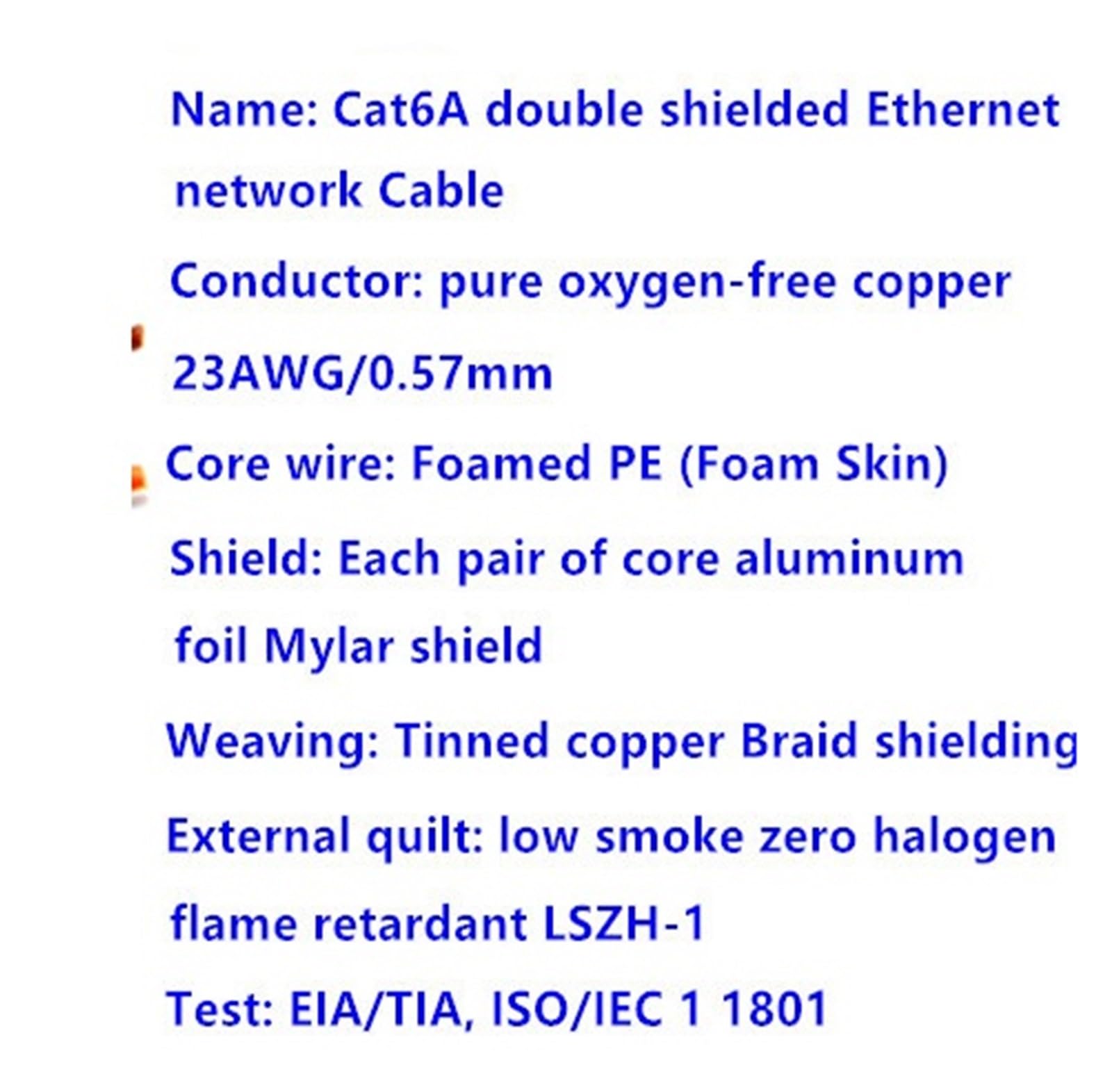 Câble réseau Cat6A/Cat7 de 30 m, 10 Gbit/s, SFTP, double blindage, Ethernet haut débit, câble LAN Cat 7(Cat7 Orange)