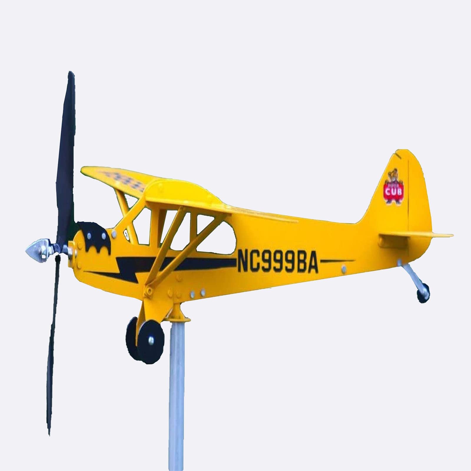 LFFH Metal Weather Vane, Aircraft Rotator Direzione del Strumento di Misura Acchiappavento for Le Linee Guida di Energia Eolica (Size : 20x18cm)