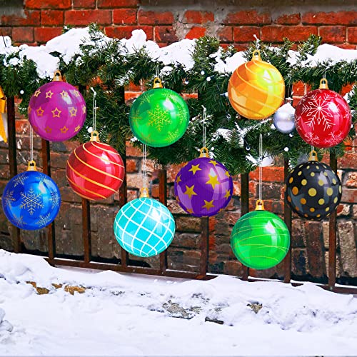 Décorations de Noël rondes anti-chute avec cordon argenté pour sapin impeccable - 7