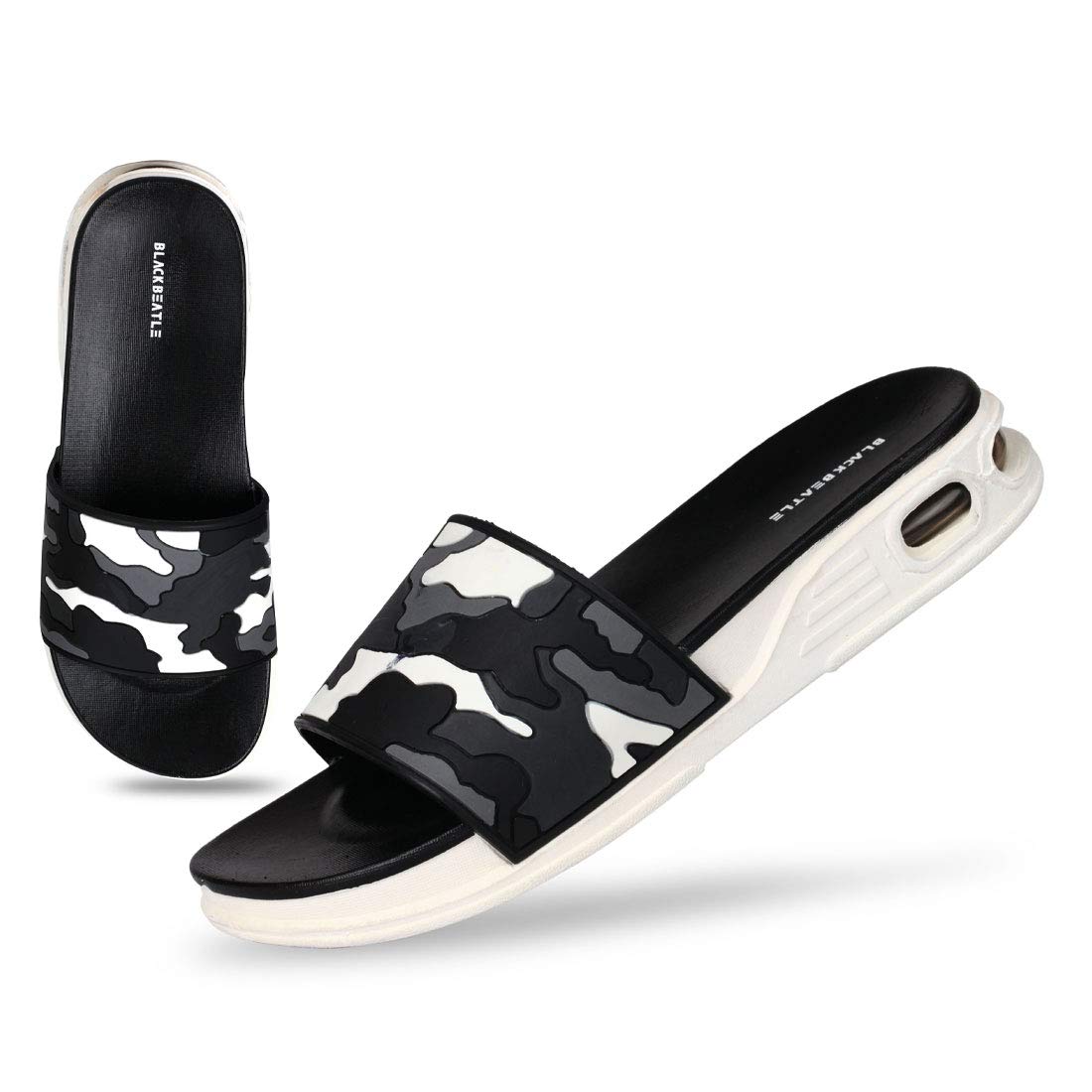 BLACKBEATLE Mens Military Tube Flip Flops, Grey, 44(Euro) (B08HZ88VHC) Amazon Price History, Amazon Price Tracker