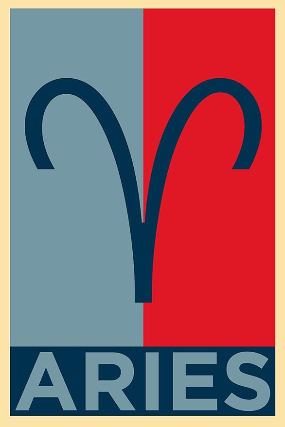 100% Smooth Cotton Paper - Aries Star Sign Poster Photo Art Print - Original 'Hope' Design - Airies - Size: 24 x 16 Inches