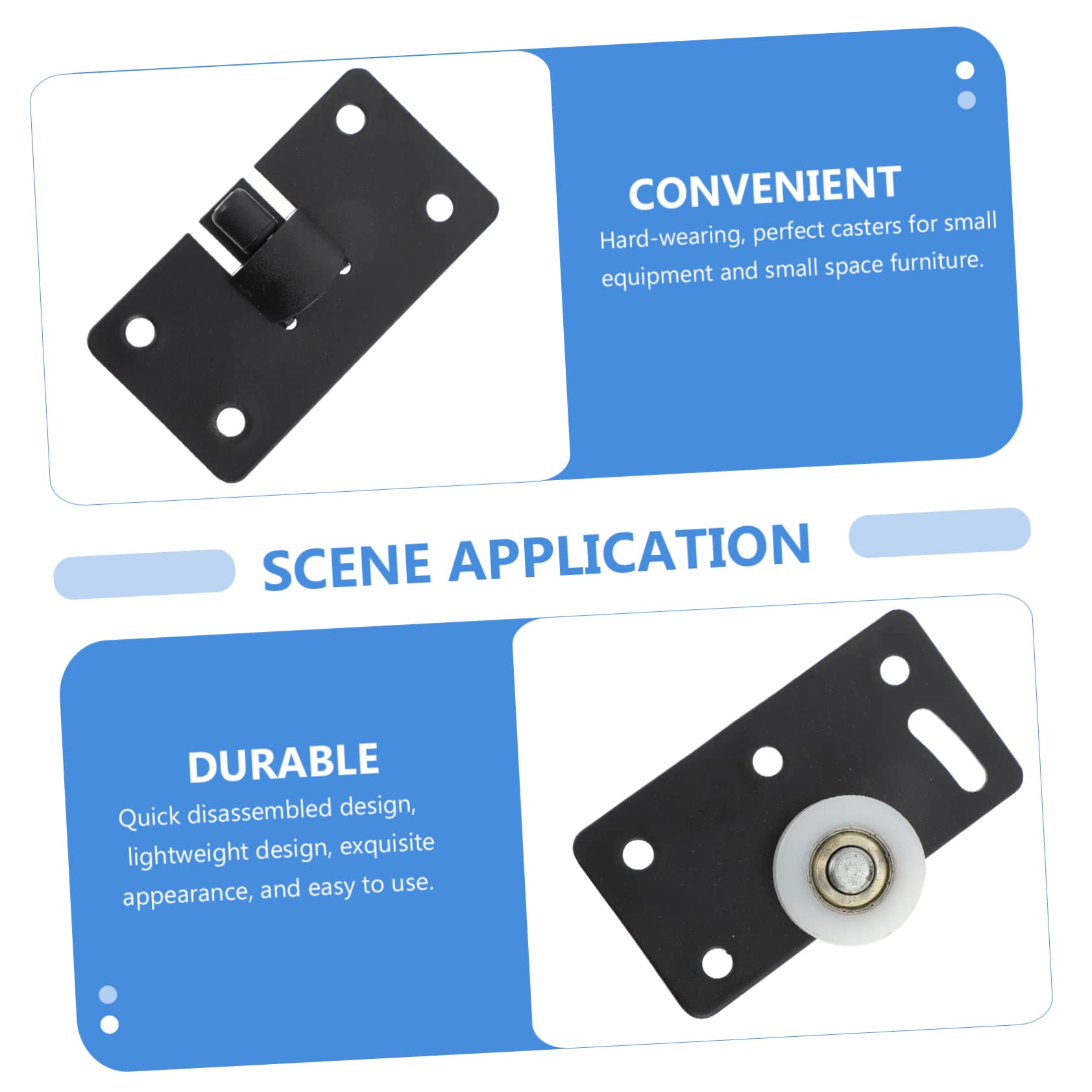 Schiebetürrollen Set Mit Gummirädern - 4 Stück Für Kleiderschrank & Schiebetüren