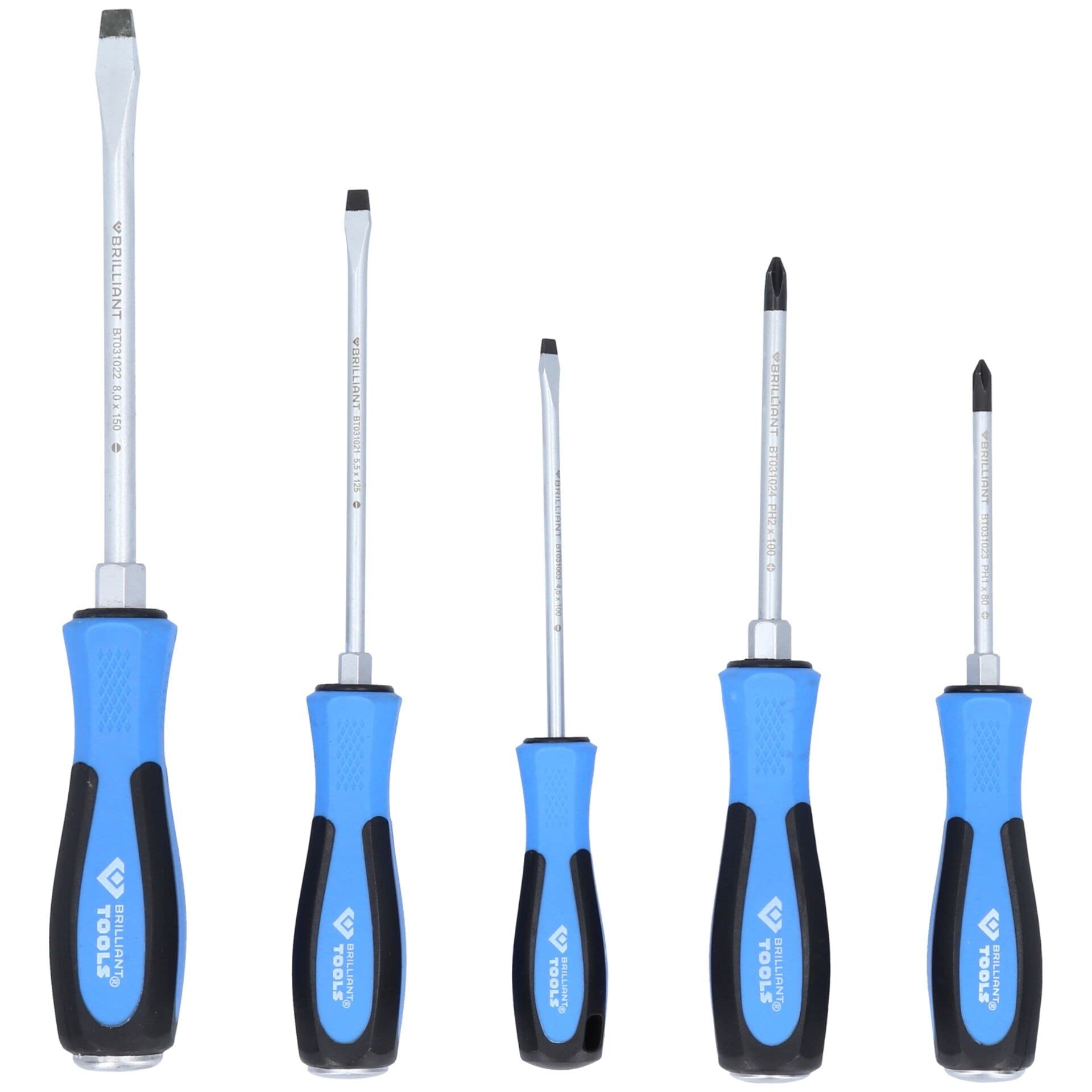 Cacciavite A Taglio BRILLIANT TOOLS 9,5mm Con Tappo A Percussione - Per Viti Resistenti - Foto 4