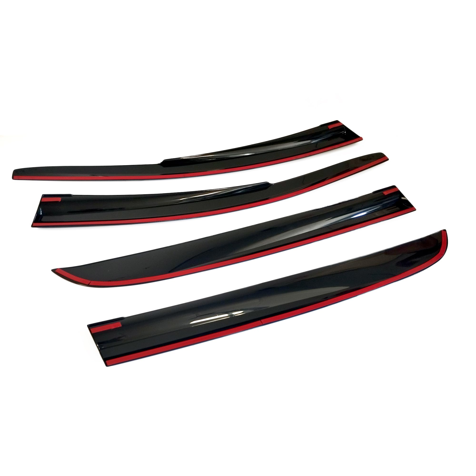 Deflettori D'aria Per Finestrini Opel Mokka 2013-2019, 4 Pezzi, In Acrilico Nero, Adesivi Senza Fori