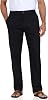 Soojun Mens Casual Linen Blend Relaxed Fit Straight Legs Elastic Waist Pants