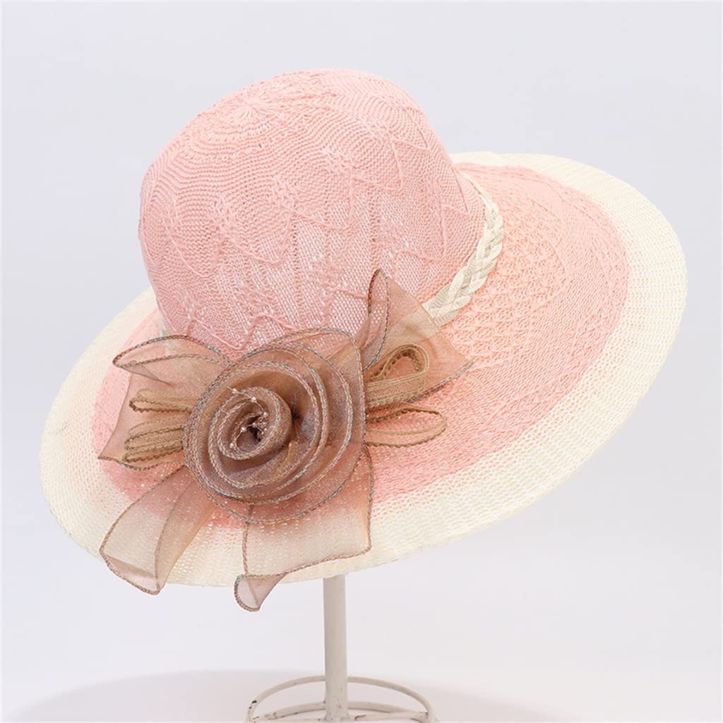 Cappello da Spiaggia Lavorato a Maglia da Donna in Estate, Viaggi all'aperto, ombrellone, Crema Solare, Cappello da Pescatore