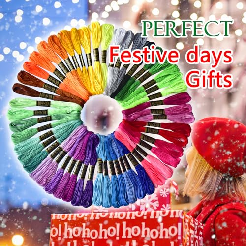 Le Paon LP0926 50 Skeins Embroidery Floss Rainbow Color Per Pack Cross Stitch Threads Friendship Bracelets Floss Crafts Floss thumb #3