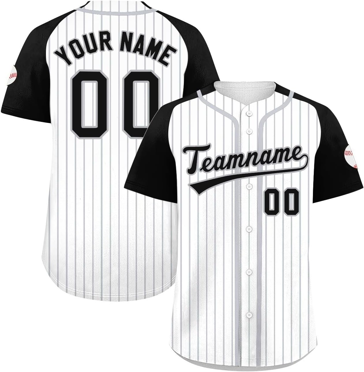 Personalised Baseball Shirt Button Down Baseball Jersey Custom Team Name & Player Number Sports Uniform for Men Woman Youth