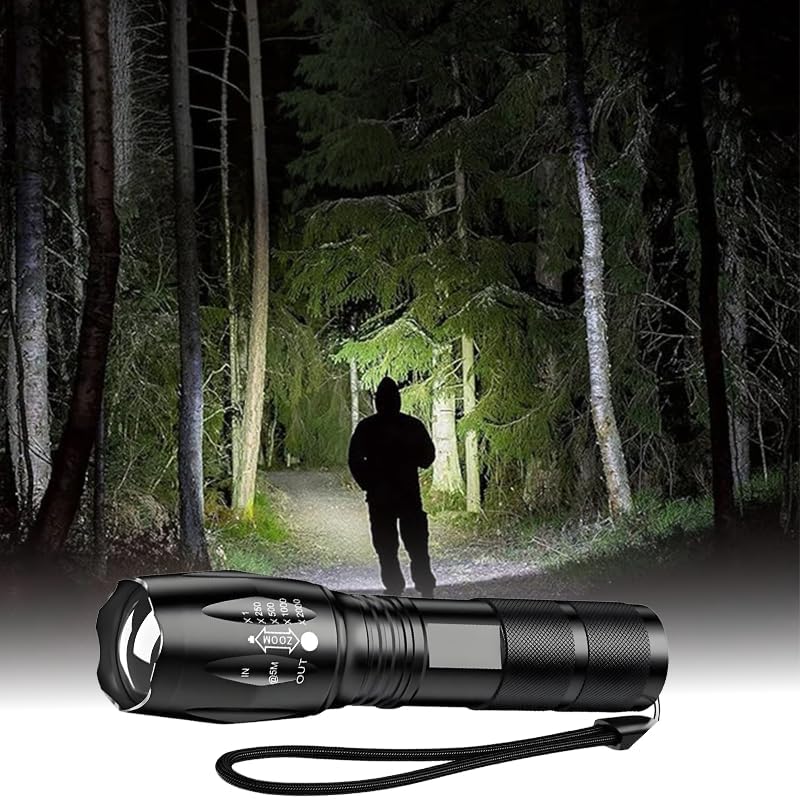 Linterna, linterna pequeña de 1000 lúmenes altos, linterna de mano impermeable para camping, ciclismo, senderismo, uso al aire libre y en el hogar