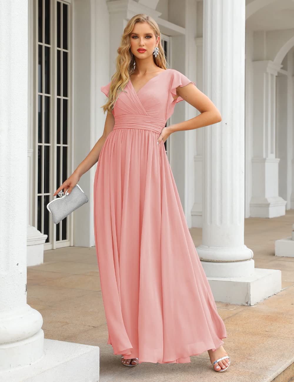 open lace back dress Amazon.com: Baoleely V Neck Short Sleeves Mother of Bride Dresses Ruffled  Bridesmaid Dress Prom Dress Ballet Pink Size 0 : Clothing, Shoes & Jewelry