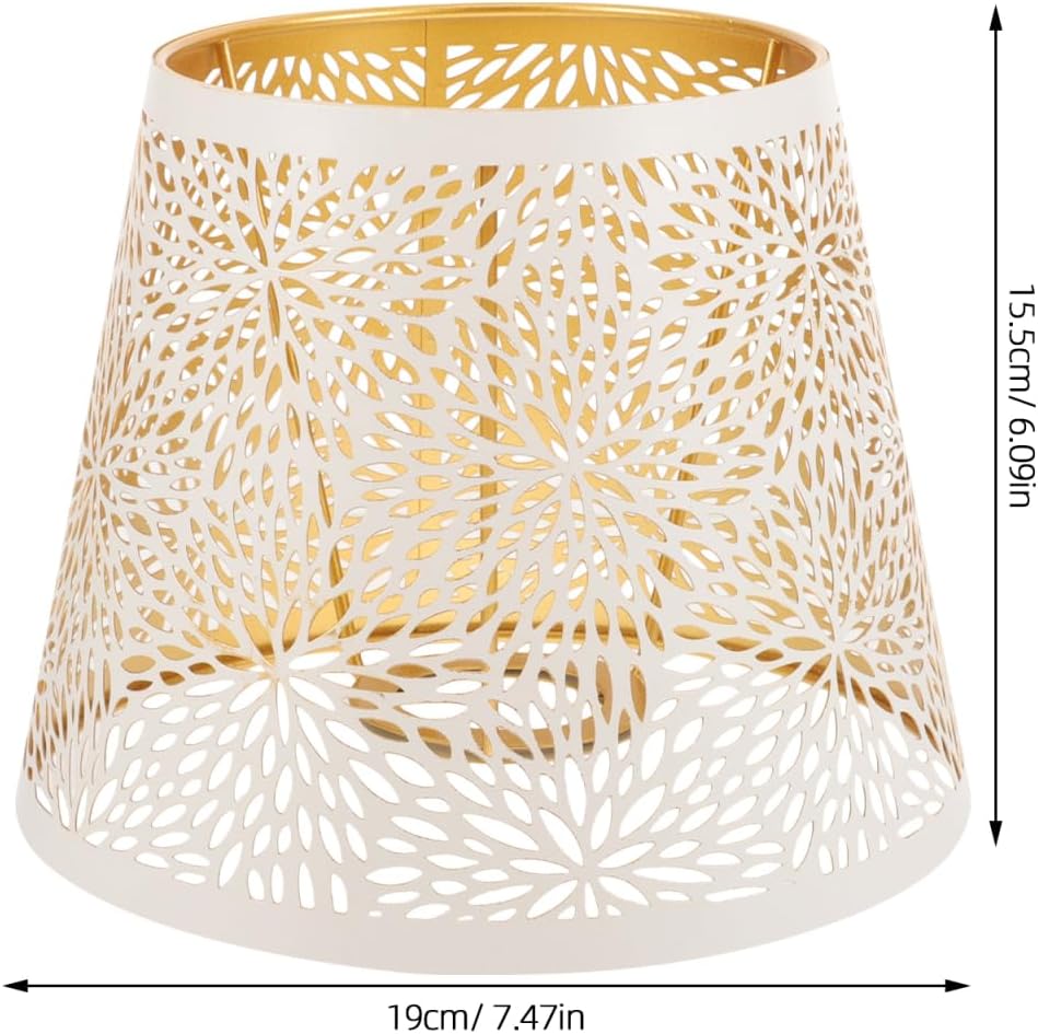 DOITOOL Metal Lamp Shade, E27 Tree Shadow Lamp Shade, Hollow Out Design, Vintage Lamp Shades for Table Lamps and Floor Light, Small Lamp Shades for Living Room Bedroom Decor