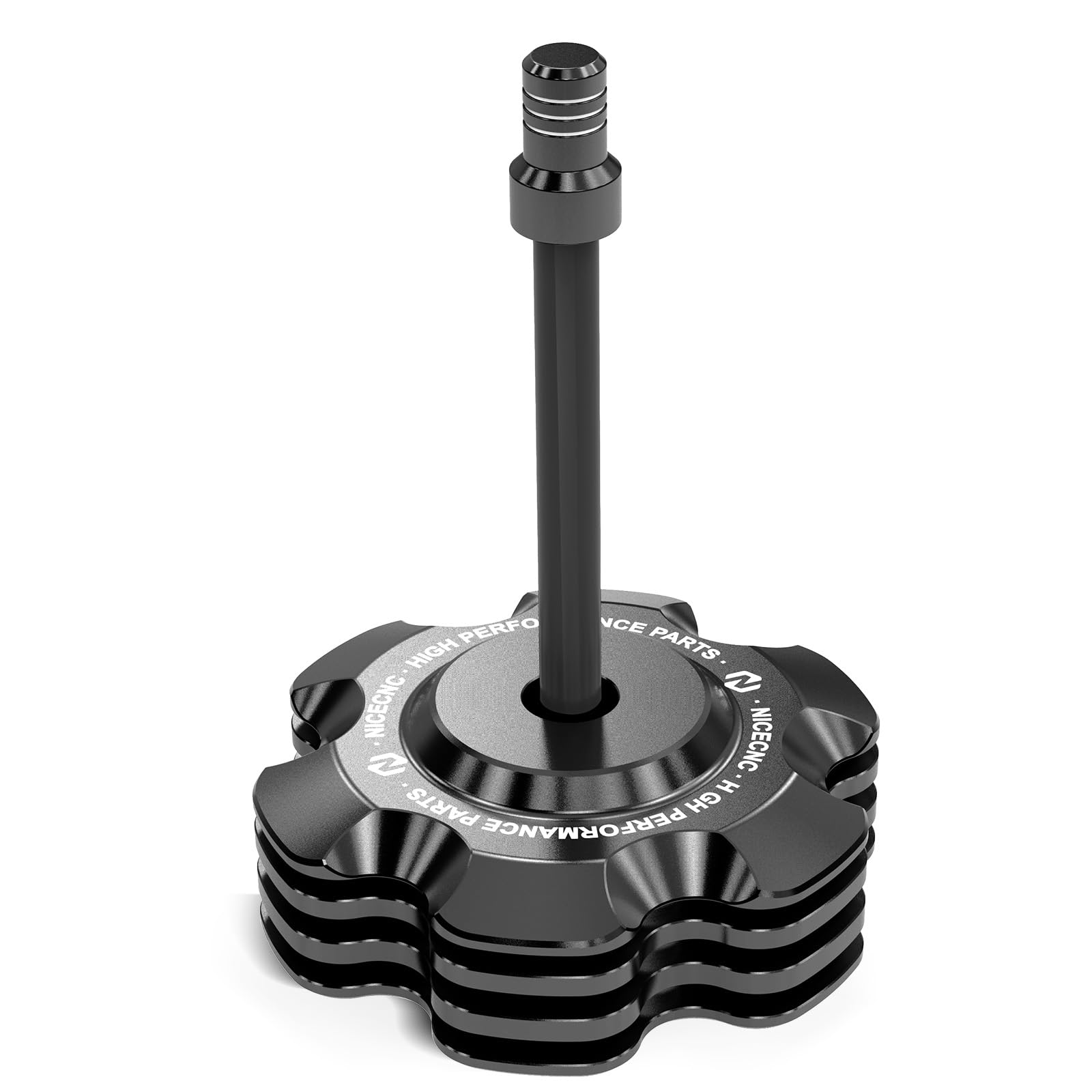 Bouchon de réservoir à Essence Noir NICECNC avec Tuyau Compatible avec Grizzly 125 2011-2013, Raptor 700 2011-2026, TTR110E 2011-2025, YZ65 2018-2025, Voir Les Accessoires