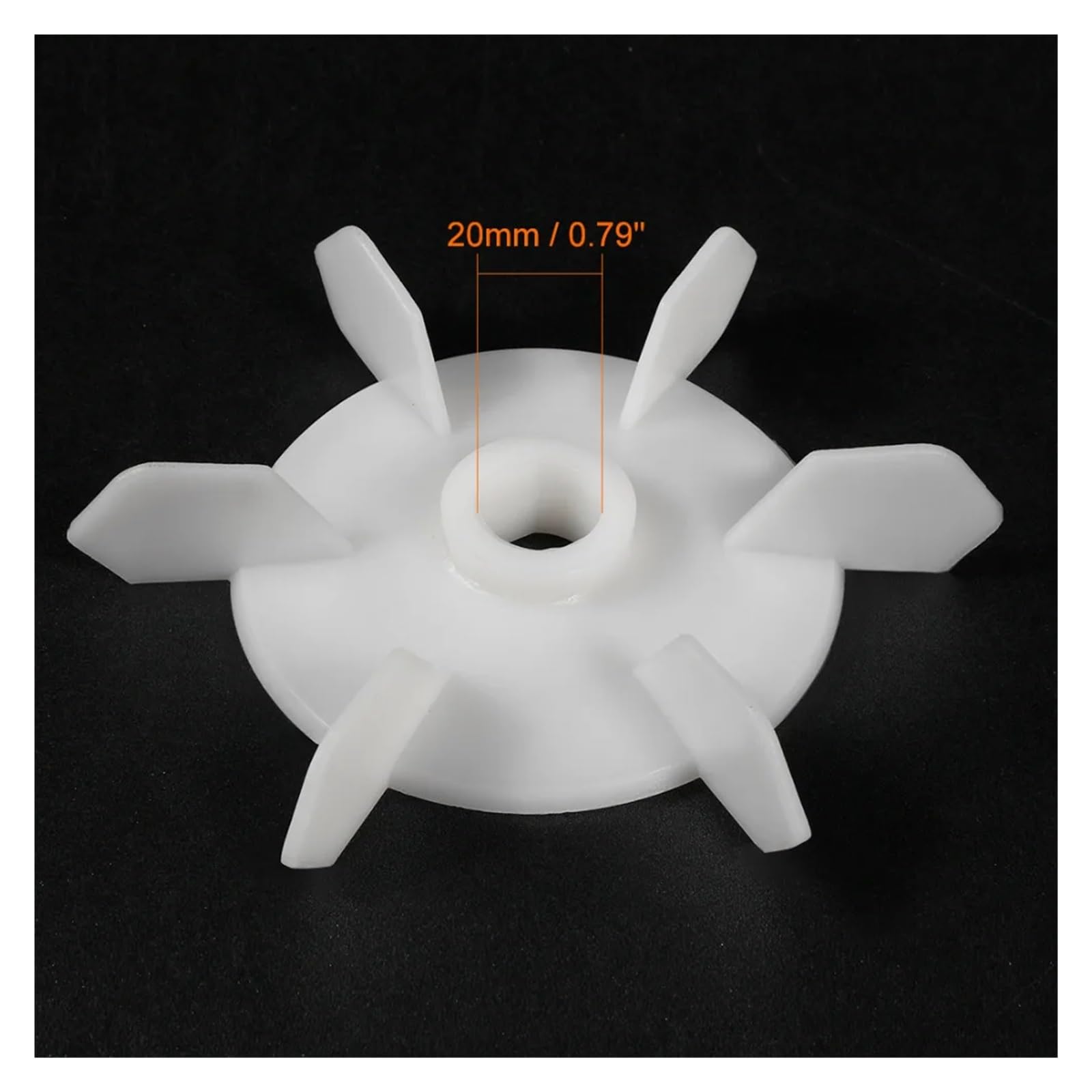 Hoja de ventilador de motor, 1 pieza de 120 x 15 mm/140 x 16 mm/140 x 18 mm/148 x 20 mm, plástico blanco, eje D de repuesto 6/12 impulsor, paleta de ventilador de motor (120 x 15 mm, 12 paletas)