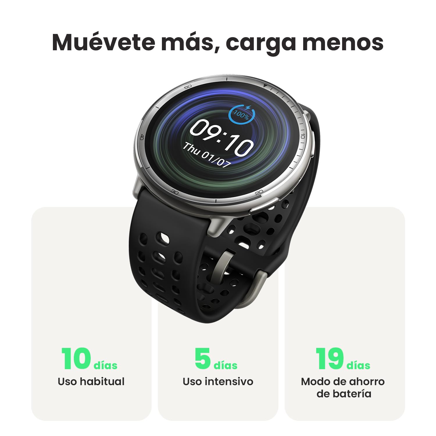Amazfit Active 2 Smart Watch 44mm, AI, Control por Voz, GPS & Mapas sin Coste, Batería de 10 Días, 160+ Modos Deportivos, Resistente al Agua 5 ATM, Compatible con Android & iPhone, Negro