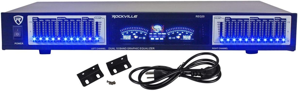 Rockville REQ20 Graphic Equalizer Front Panel
