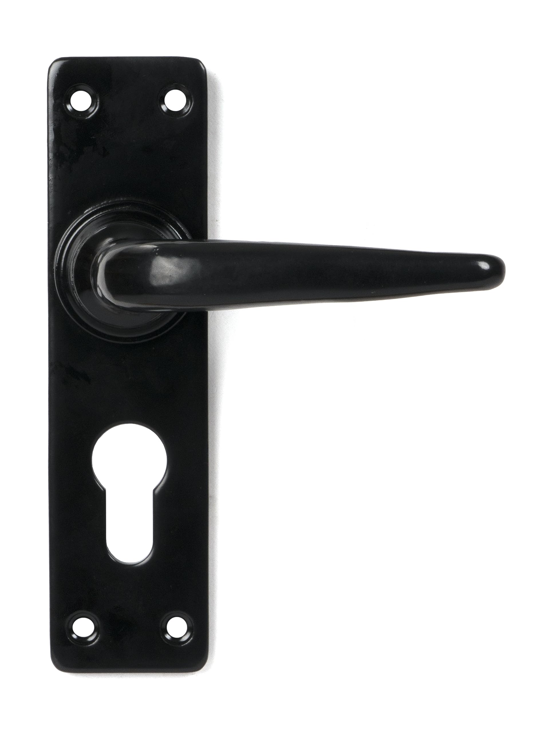 From The Anvil Black Smooth Lever Euro Lock Set