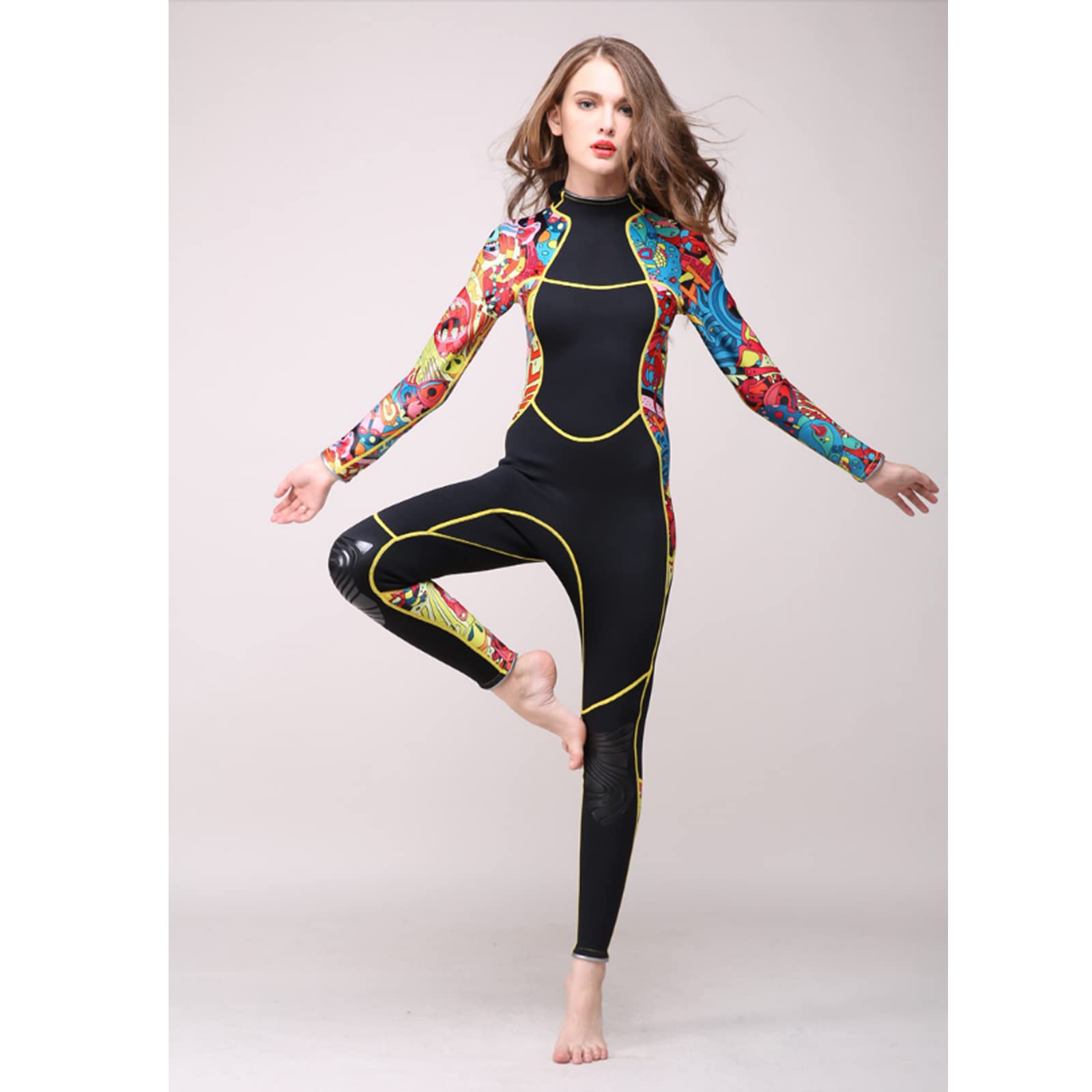 Muta in Neoprene Ultra Elasticizzato da 3 Mm Muta da Sub per Tutto Il Corpo Caldo Invernale per Le Donne Snorkeling Scuba Diving Nuoto Surf