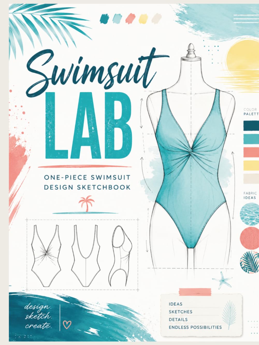 Swimsuit Design Sketchbook album croquis mode maillot de bain femme