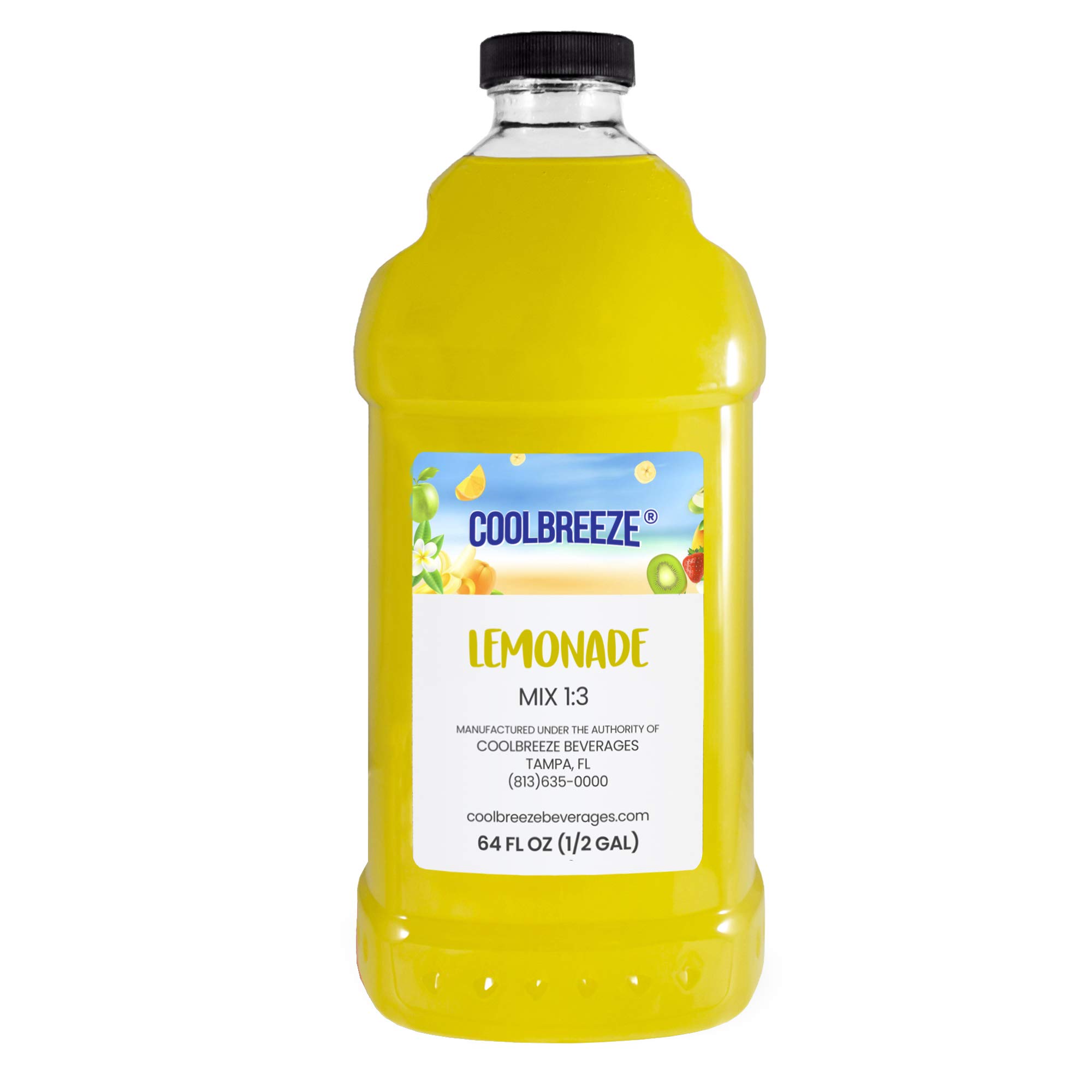 Cool Breeze Beverages Ready to Use Slush Mix, Lemonade, 1/2 gal