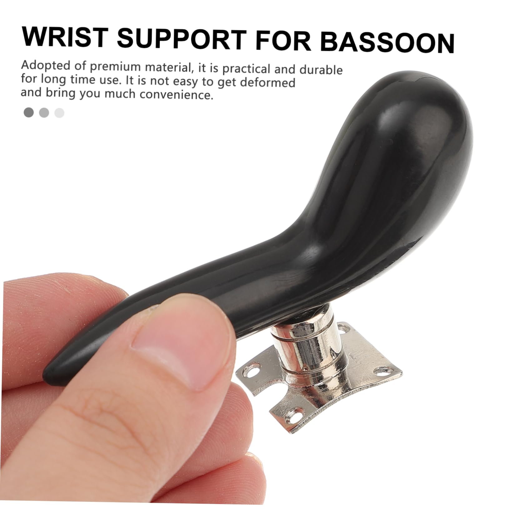 OFFSCH Bassoon Supply Wrist Hand Rest for Bassoon Stable Non-slip Base Black Pad