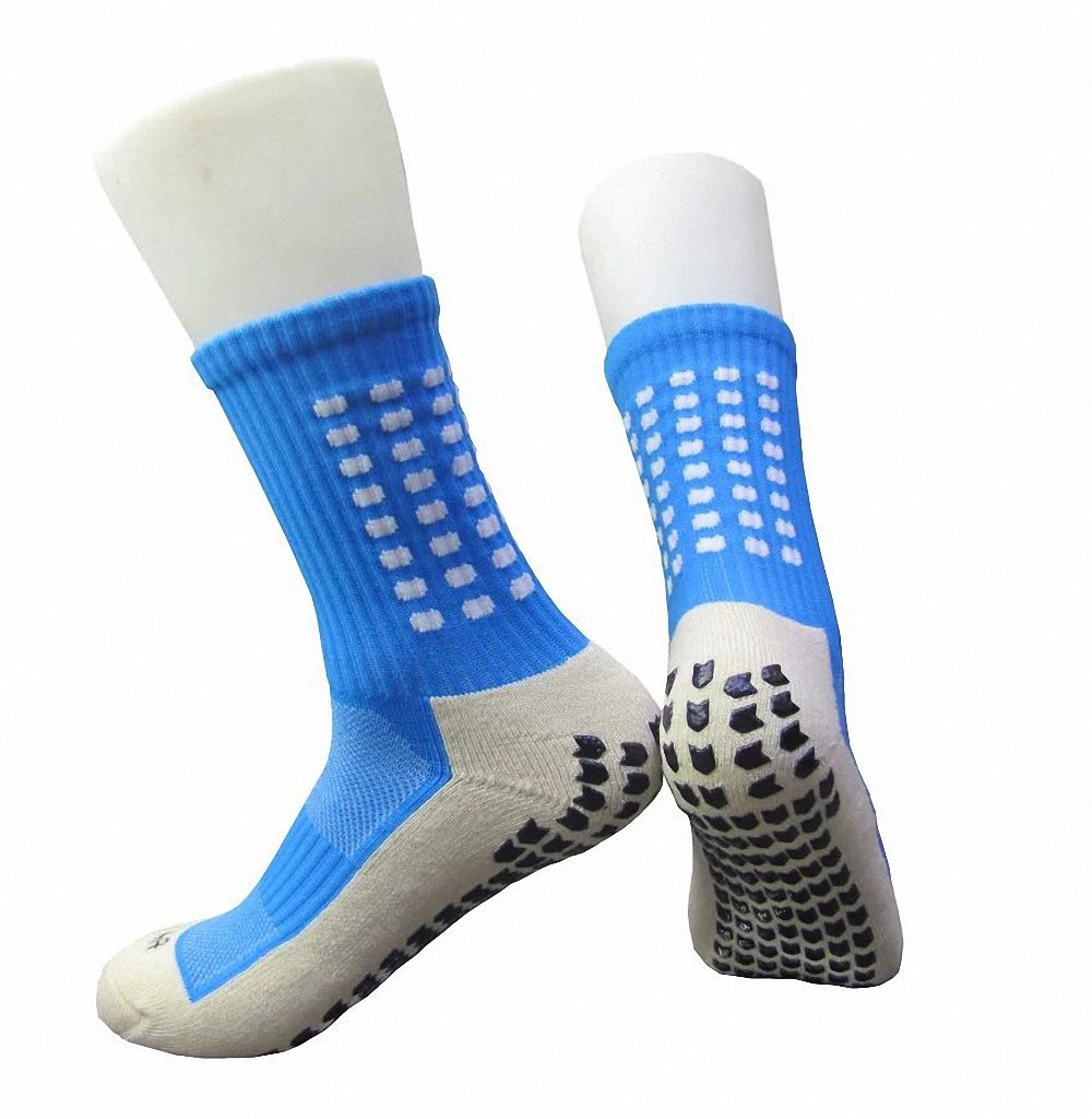 Ulalaza Sports Socks Mens and Womens Socks Thicken Cushion Crew with Rubber Dots Anti Slip for Football Running Training Walking Baseball Soccer and Hiking