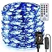 ZAECANY LED String Lights 99ft 300 LEDs Fairy String Lights for Bedroom, Patio, Indoor/Outdoor Completely Waterproof Copper Lights for Birthday, Wedding, Party Starry Lights UL Listed Blue