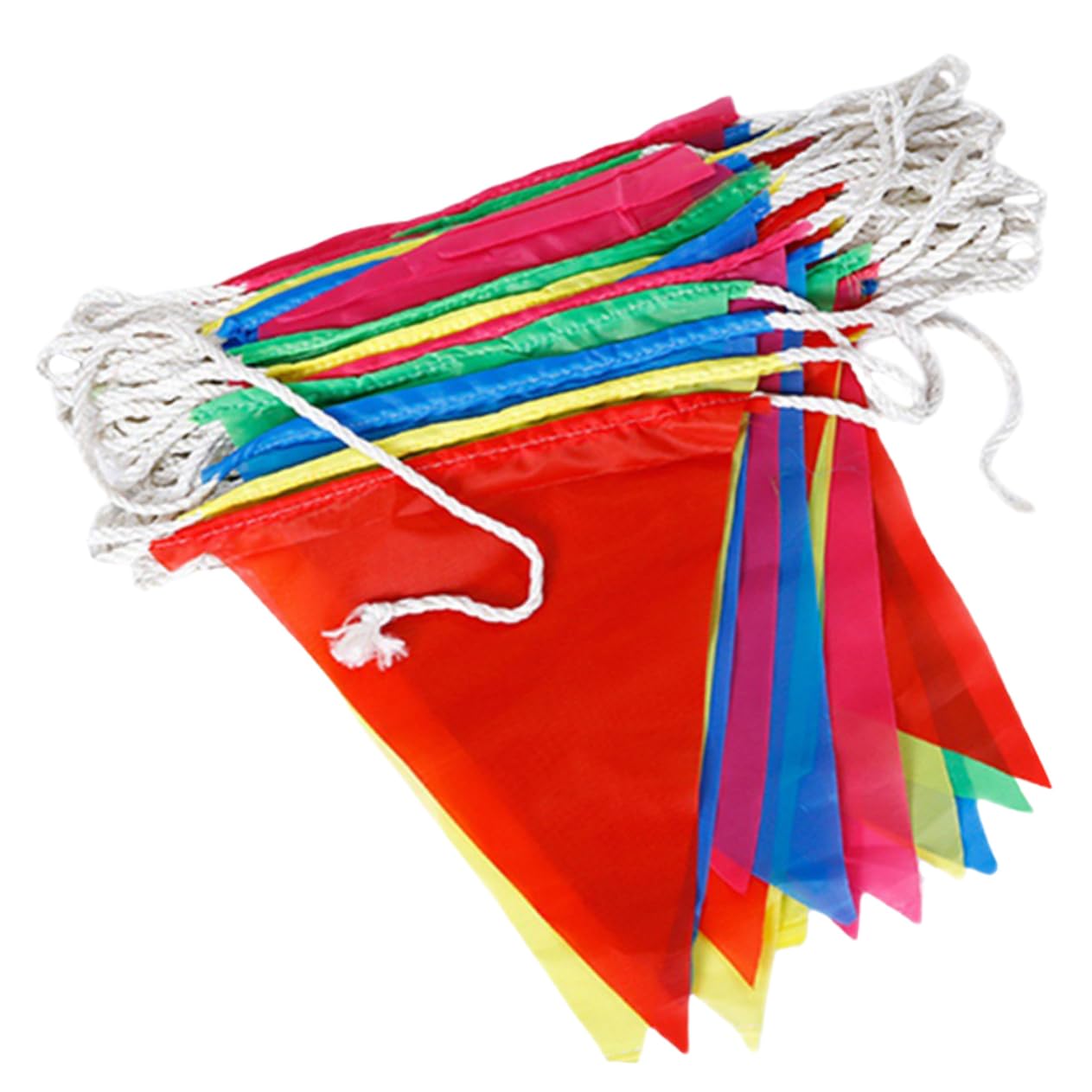 PRETYZOOM 1 String Colorful Warning Flags for Safety Reflective Alert Flags for Garden and Construction Use Easy to Store Lightweight and Compact